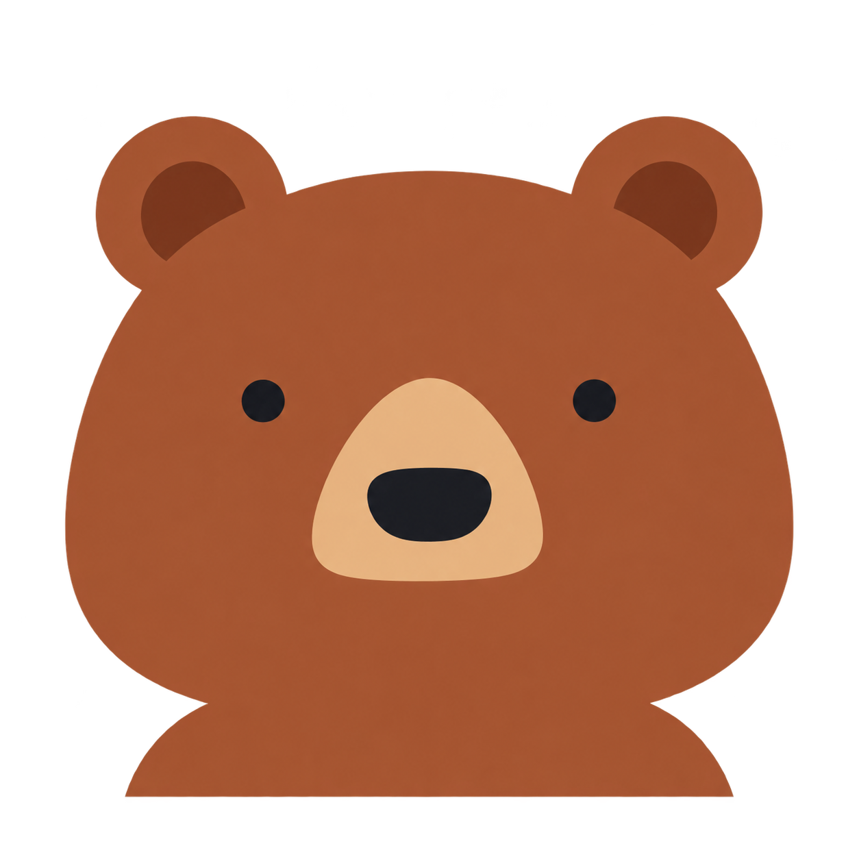 Runrunbear, a warm brown bear with round ears